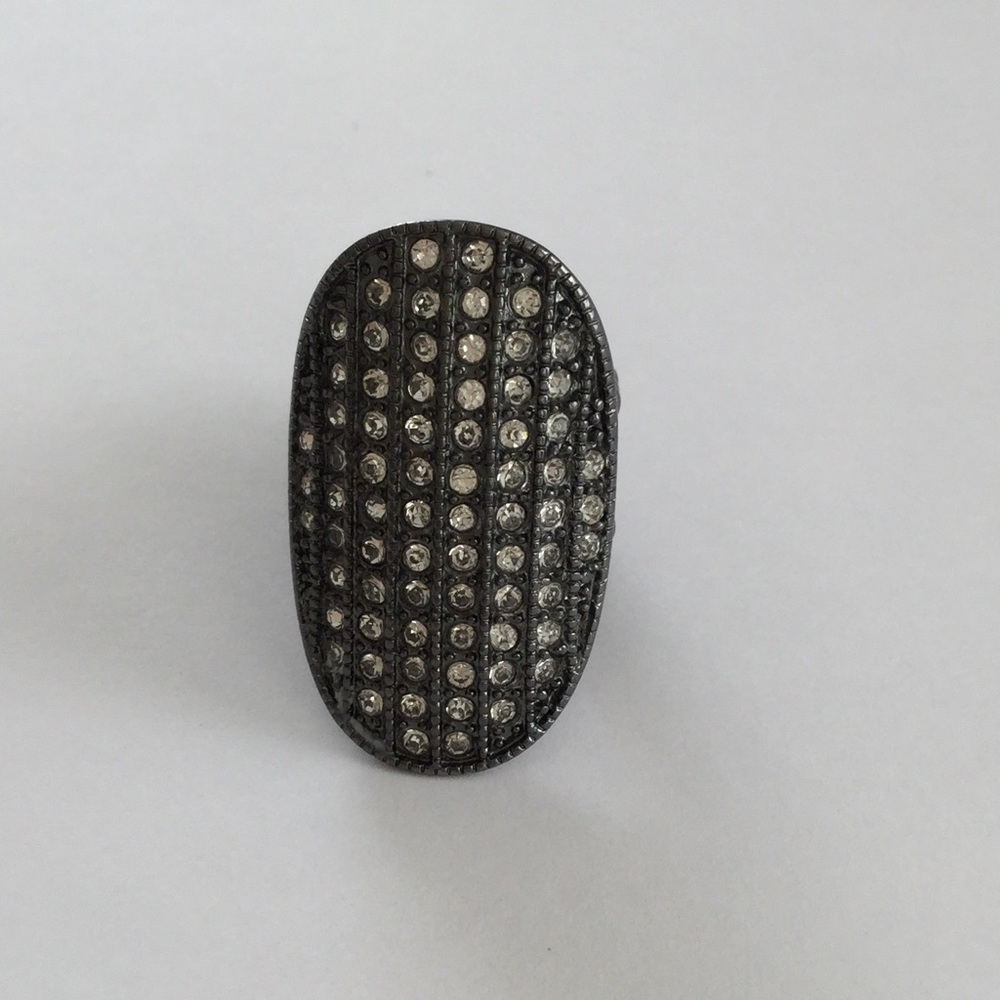 Gunmetal Statement Ring - Stretchy